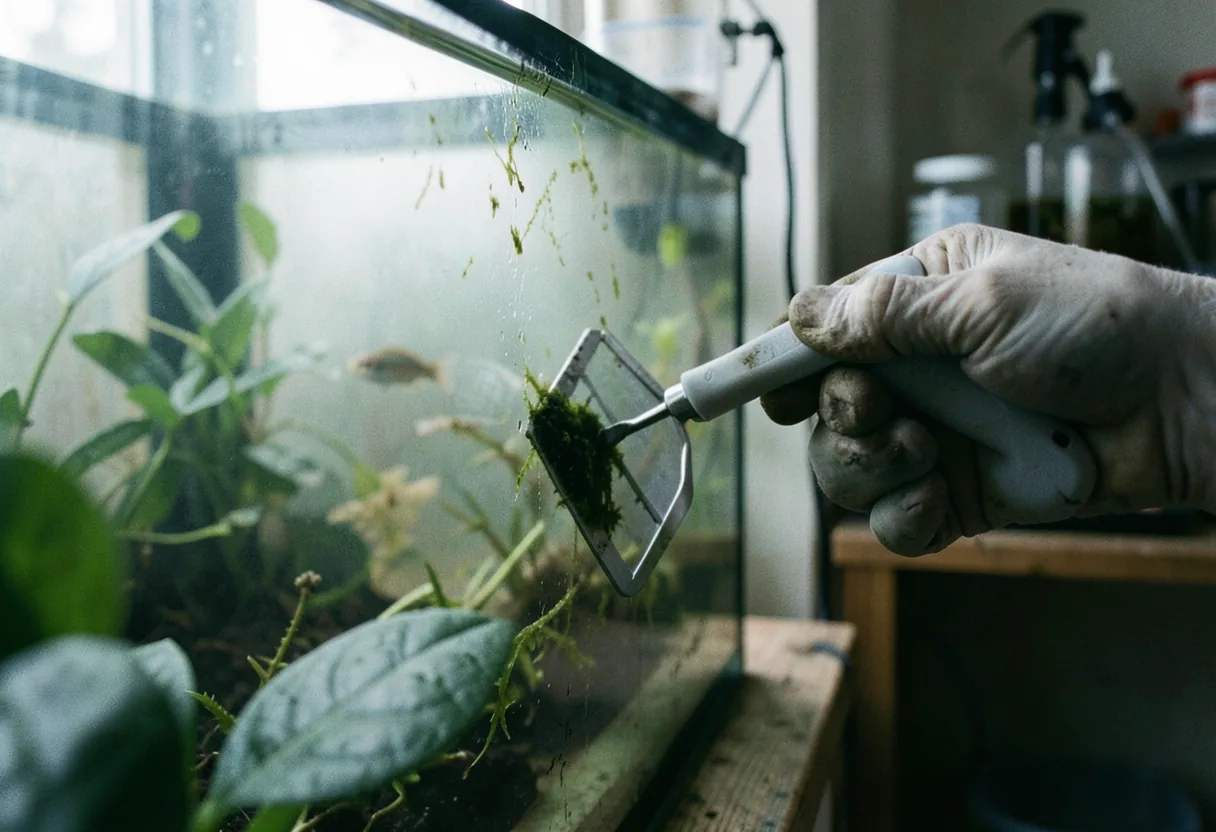 Aquarium algae control in humid coastal environments